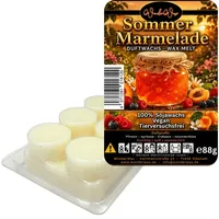 WonderWax Duftwachs WonderWax® Duftriegel 6 x Duftwachs Kreise Weiß, 100% Sojawachs (Sommer Marmelade), Duftrichtung: Sommer Marmelade