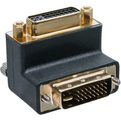 InLine DVI-I Adapter - 90° gewinkelt - digital+analog 24+5 Stecker / Buchse