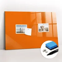 Tulup Magnettafel, Orange, Glas, 60x0.4x40 cm, Dekoration, Magnettafeln &