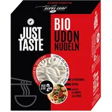 JUST TASTE – Bio Udon Nudeln – Authentisch Japanisch & Kalorienarm – Ideal für Wok & Gebratene Gerichte – 2 Portionen – Low Carb – 300g (1er Pack)