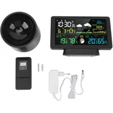 7,5-zoll-wetterstation Mit Regenmesser Und 3 Drahtlosen Sensoren – Smart-uhr Mit Farbdisplay Und Innen-/außentemperaturalarm