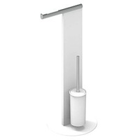 Keuco WC-Standmodell 04986510101 Toilettenbürstengarnitur komplett, weiß/verchromt