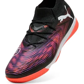 Puma Future 8 Match IT Unisex Fussballschuh, Puma Black-Puma White-Glowing Red, 46 - 46