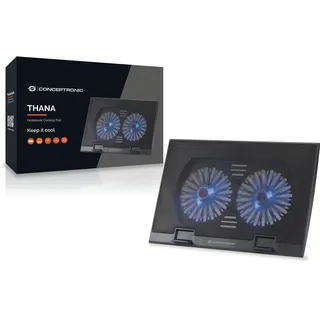Conceptronic THANA02B Notebook-Ständer mit Kühlfunktion höhenverstellbar