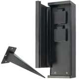 Grafner Gartensteckdose 2 St. Schwarz