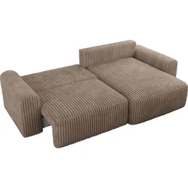 MKS Meble Eckcouch Cord 2-Sitzer Braun