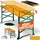 CASARIA Biertisch Höhenverstellbar 170 x 70 x 110 cm Braun