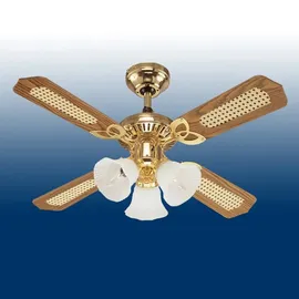 Westinghouse Princess Trio 105 cm Deckenventilator eiche/rattan/mahagoni mit Licht