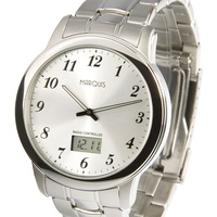 Elegante Herren Funkuhr (deutsches Funkwerk) Edelstahl Armbanduhr Uhr 964.6147