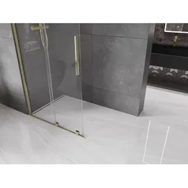 Mexen Velar Duschtrennwand Walk-in rechts 80 x 200 cm Gold transparent 871-080-000-03-5