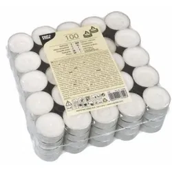 Papstar Teelichter, weiß, Hochwertige Rechaudkerze aus besten Rohstoffen, 1 Packung = 100 Stück