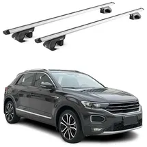 Aurilis Dachträger Alu Grundträger für VW T-Roc A11 2017-2025 5 türig Silber