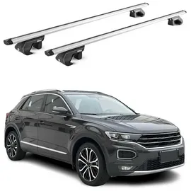 Aurilis Dachträger Alu Grundträger für VW T-Roc A11 2017-2025 5 türig Silber