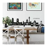 wall-art Wandtattoo »Stadt Skyline Liverpool 120cm«, (1 St.), selbstklebend, entfernbar, schwarz