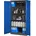 Stahlschrank Werkzeugschrank Stahlblech Pulverbeschichtet Flügeltürschrank cm x cm x cm anthrazit/blau