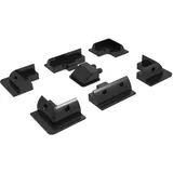 enjoy solar ABS Montage Set Solarmodul Halterung 7 Teile in Schwarz mit Dachdurchführung, ideal für Wohnmobile Caraven Boot
