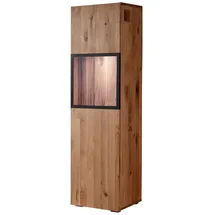 Massivmoebel24 Vitrine Wild-/Zerreiche 50 x 43 x 180 cm Natur Geölt