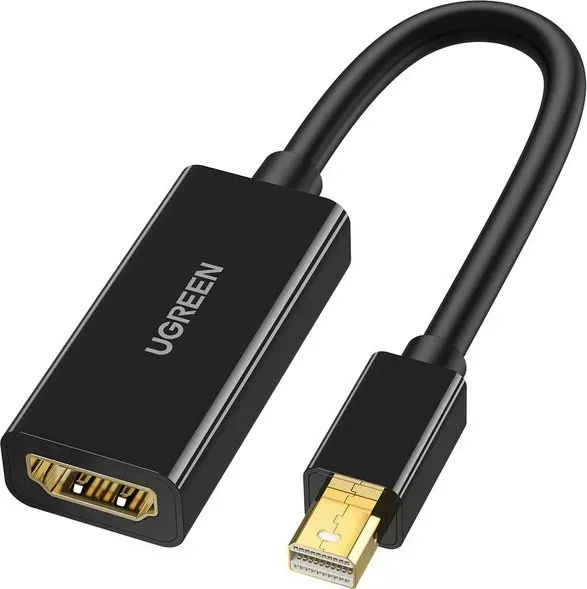 Ugreen MD112 Mini DisplayPort auf HDMI Adapter - 4K 30Hz Auflösung, Schwarz, Plug & Play
