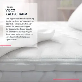 Fdm Topper 180x200 cm Matratzenauflage mit VISCO Höhe 9 cm Kaltschaum Matratzenschoner H2/H3