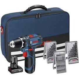 Bosch GSR 12V-15 Professional inkl. 1 x 2 Ah + 1 x 4 Ah + 39-tlg. Zubehör 0615990G6L