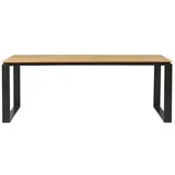 VCM ebuy24 Martinus Gartentisch Schwarz Teak Dekor