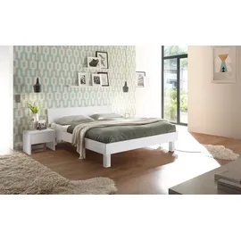 Hasena Forti 90 x 200 cm Fußhöhe 25 cm buche weiß
