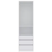 Marmex TRES 04B Kleiderschrank 60 cm mit drei Schubladen