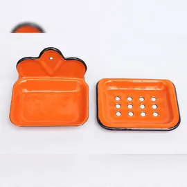 DanDiBo Ambiente DanDiBo Seifenhalter 618 Seifenschale 13 cm emailliert Landhaus Emaille Seifenspender