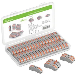 Sonoff D1-1 Wire Splicing Connector Pack, Verbindungsklemmen, 34 Stück