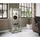 VCM Standvitrine Kavisa 50 x 38 x 115 cm Silber