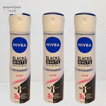 NIVEA Black & White Invisible Clear Antitranspirant Spray 6 x 150 ml