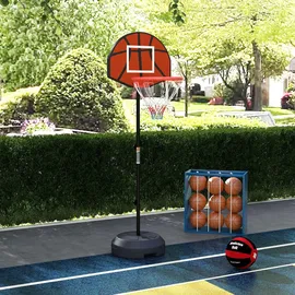 sportnow Basketballständer Braun/Schwarz 129-179 cm