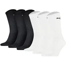 Puma Socken 6er Pack Schwarz/Weiß 39-42