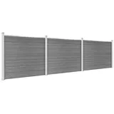 vidaXL WPC Sichtschutzzaun Element Set 526 x 146 cm grau