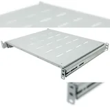 Intellinet Network Solutions Intellinet 19" Ausziehbarer Fachboden 1 HE, geeignet für Schränke mit 600 bis 800 mm Tiefe, Ablagefläche 350 mm Tiefe, grau