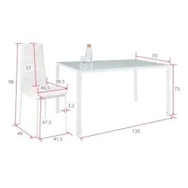 Tectake Brandenburg 7-tlg. weiß
