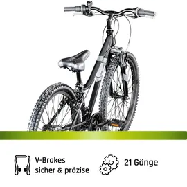 Galano GA20 24" RH 30 cm schwarz/grau 21-Gang V-Brakes