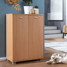 FineBuy Schuhschrank 60 x 90 x 35 cm braun / braun