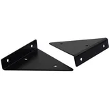 2 Stück Versteckte Regalhalterung,Regalträger,Schwarz/Weiße Regalhalter Schwere,Industrielle Schwimmende Dekorative Regal Unterstützung,Dreieckige Wandhalterung Für DIY-Regal,Schwarz,14×13cm/5.5×5.1in
