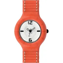 Hip Hop Uhr 32 mm Silikonarmband Orange