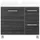 WELLTIME Waschbeckenunterschrank WELLTIME "Emmi, Breite 65 cm made in Germany", grau (weiß, zebrino grau), B:65cm H:60cm T:32cm, FSC-zertifizierter Holzwerkstoff, Schränke, Waschbeckenunterschrank, Siphonausschnitt, Metallbeschläge