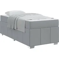 VidaXL Bettrahmen mit Matratze Hellgrau 90 x 190 cm