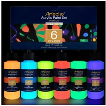 luxuskollektion Fluoreszierende Leuchtfarbe 6 St. Nachtleuchtend