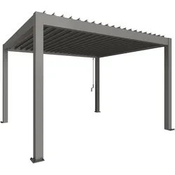 Pergola BIOHORT "4 x 3,5", quarzgrau, metallic, Pergolen, stilvoller Schattenspender für mehr Komfort im Freien