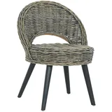 vidaXL Sessel Kubu-Rattan Schwarz