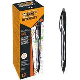 BIC Gel-ocity Quick Dry Tintenroller, Gelstifte in Schwarz Clip-on-Einziehkugelschreiber Medium Stück(e)