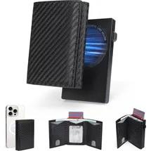 Fomax Mini Geldbörse unisex Portemonnaie schwarz