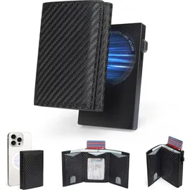 Fomax Mini Geldbörse unisex Portemonnaie schwarz