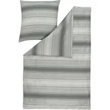 ESTELLA Mako-Satin-Bettwäsche Kiran 7921-810, grau, Größe:135x200 cm + 80x80 cm