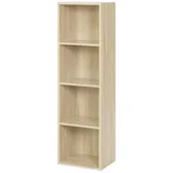 Woltu Bücherregal Bücherschrank Aufbewahrungregal Aktenschrank 4 Fächer 24x106x30 cm - Woltu